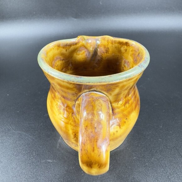 Vintage Hand Made Pottery Stoneware Small Pitcher Carafe Creamer Artist Signed - Picture 8 of 11